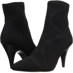 “Makayla” black knit bootie